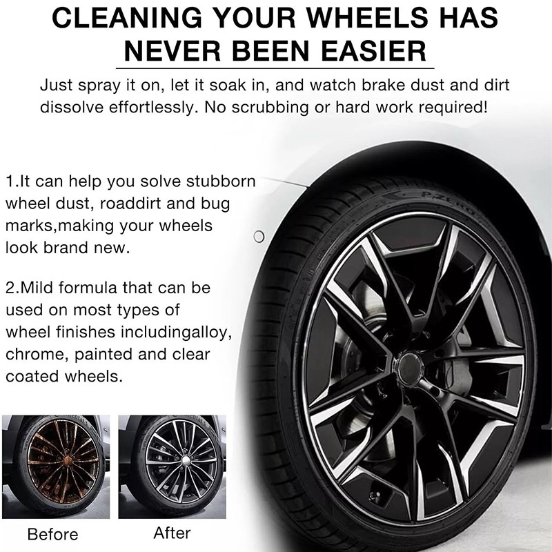 3X Mad Acid- Heavy-Duty Wheel Cleaner, Water Spot Remover for Car,Glass Cleaner