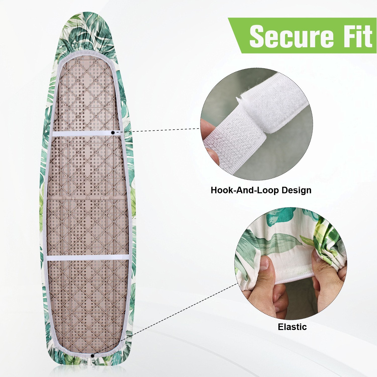 Garnen Ironing Board Cover and Pad Replacement 15×54″ Iron Board Cover 6mm Thick