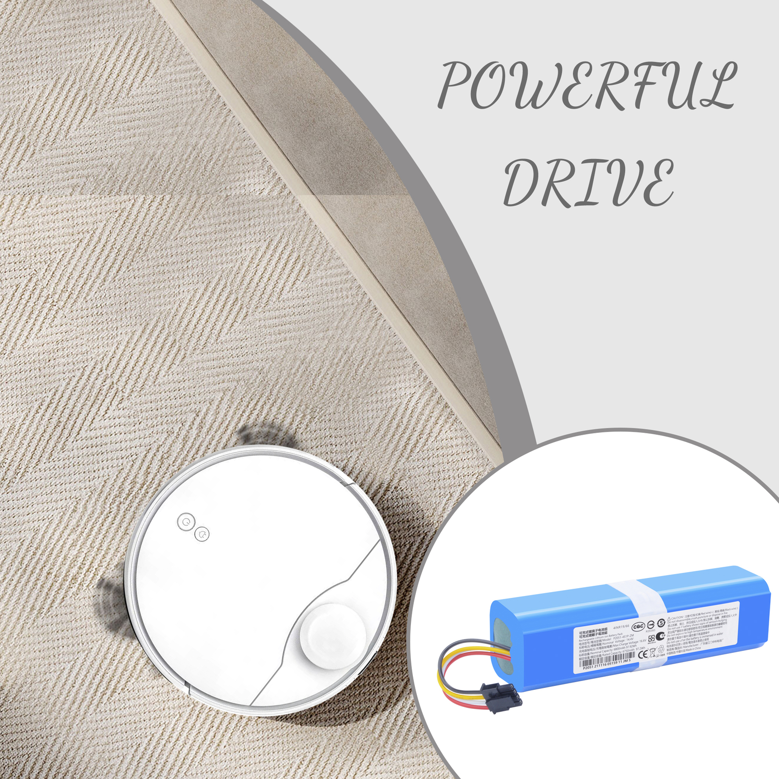 6800mAh Replacement Battery for Eufy Robovac L70 Hybrid, L10, T2190, T2190G21