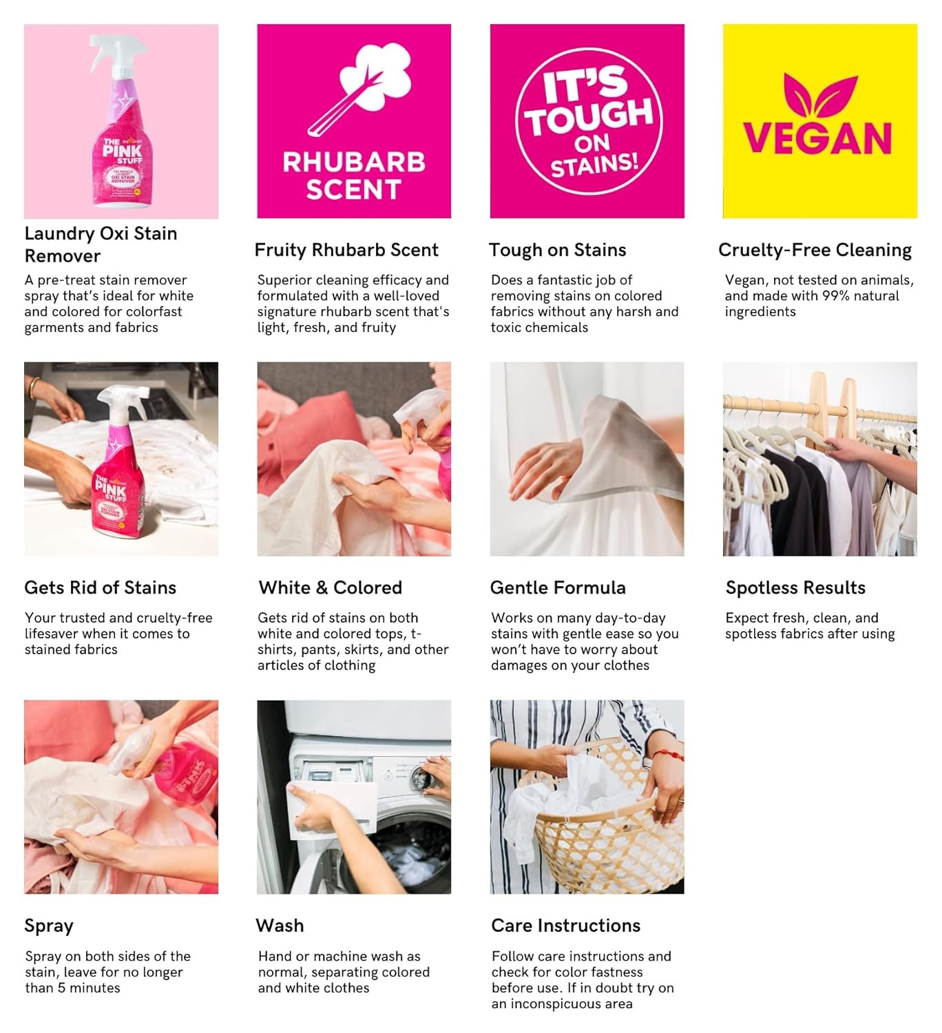 Stardrops – The Pink Stuff – The Miracle Laundry Oxi Stain Remover Spray 500ml
