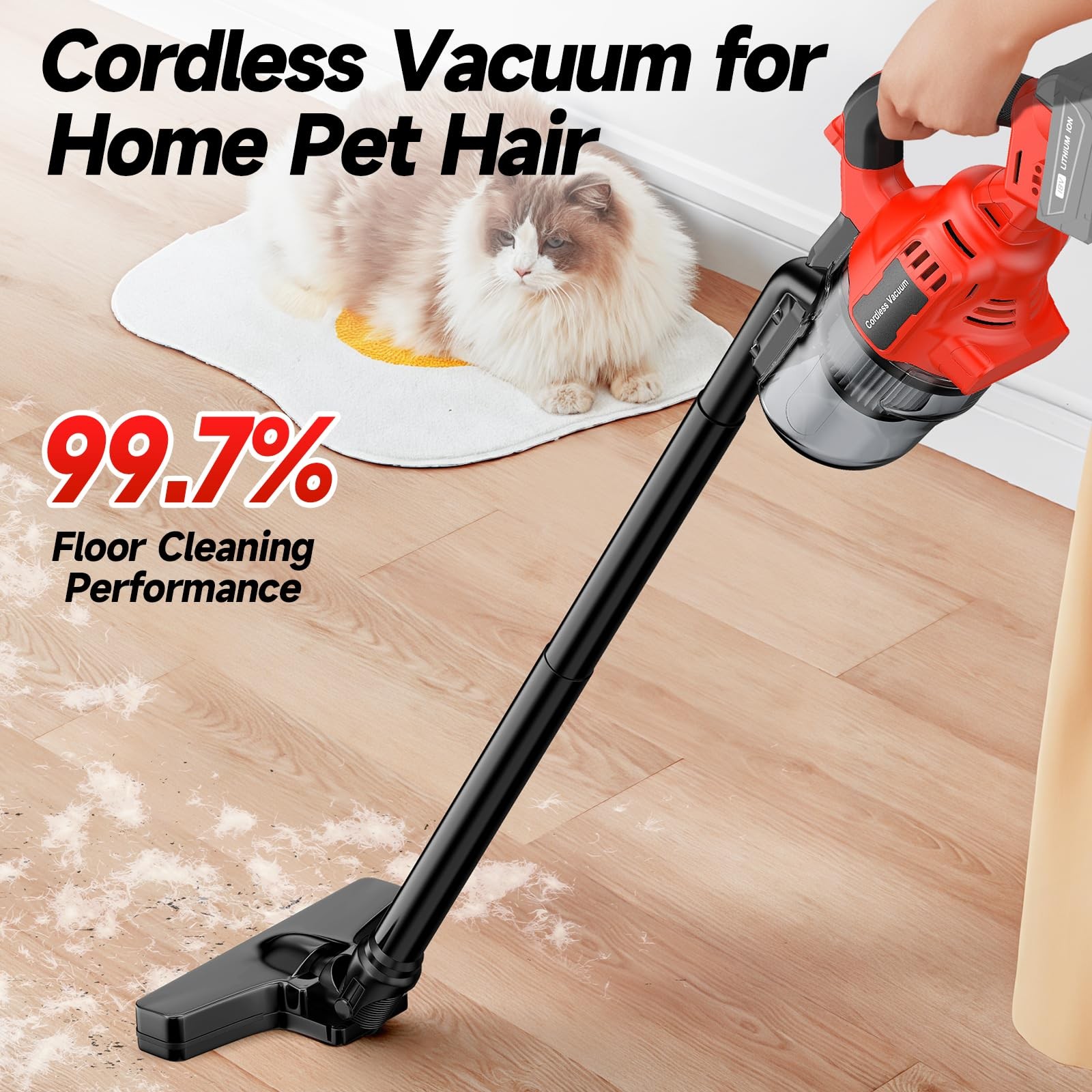Cordless Vacuum Compatible with Milwaukee M18 Battery, Handheld Vacuum Cleane…