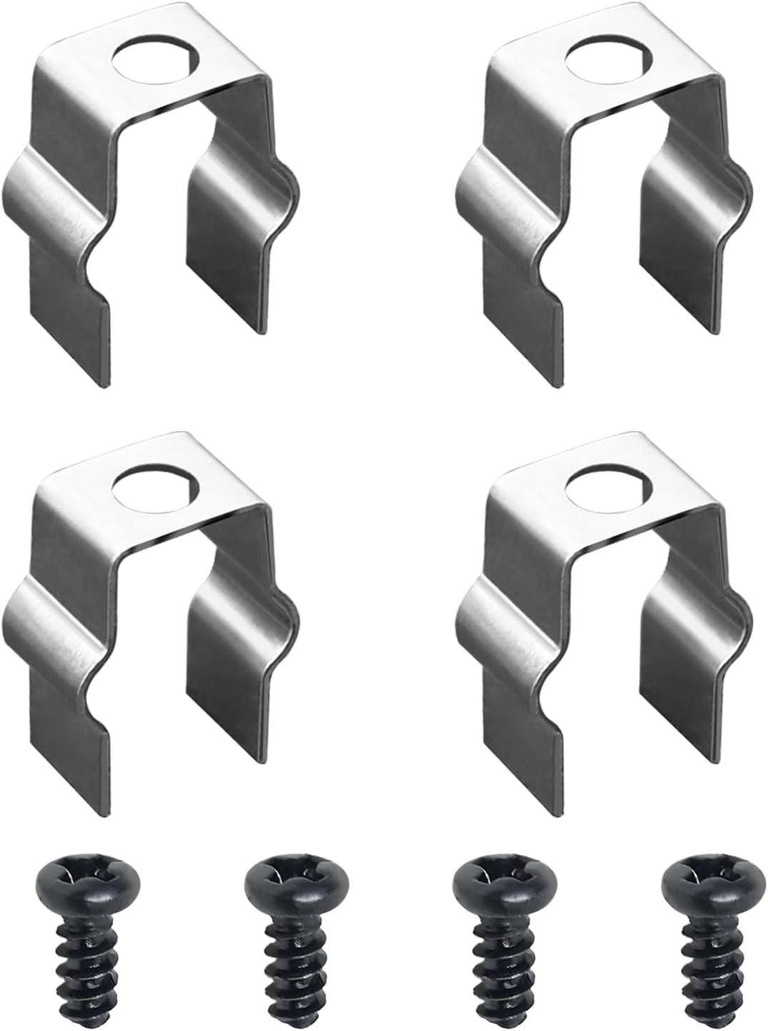 4 Pcs Metal Mount Clips with Screws Retaining Clips for Robot Vacuum Side Brush