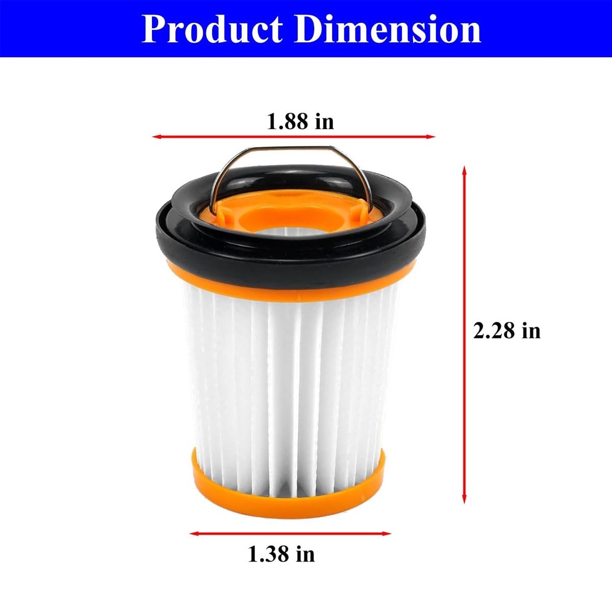 4x Hepa Filter for Shark IonW1 Cordless Handheld Vacuum WV200 WV201 WV205 WV203C