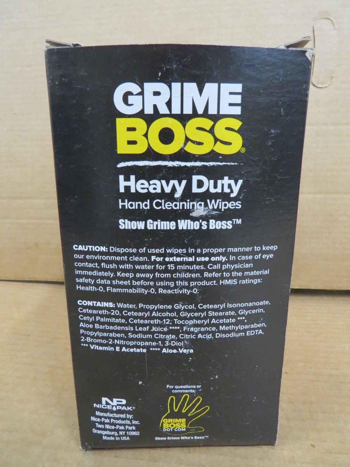 Grime Boss Heavy Duty Hand Cleaning Wipes- 10 Packs, 10 Wipes Each 100 Total NEW