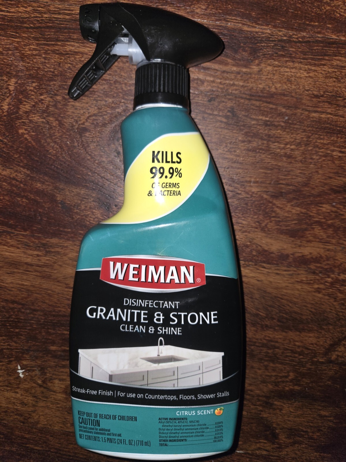 WEIMAN Granite Cleaner and Polish Citrus Scent 24 oz Bottle