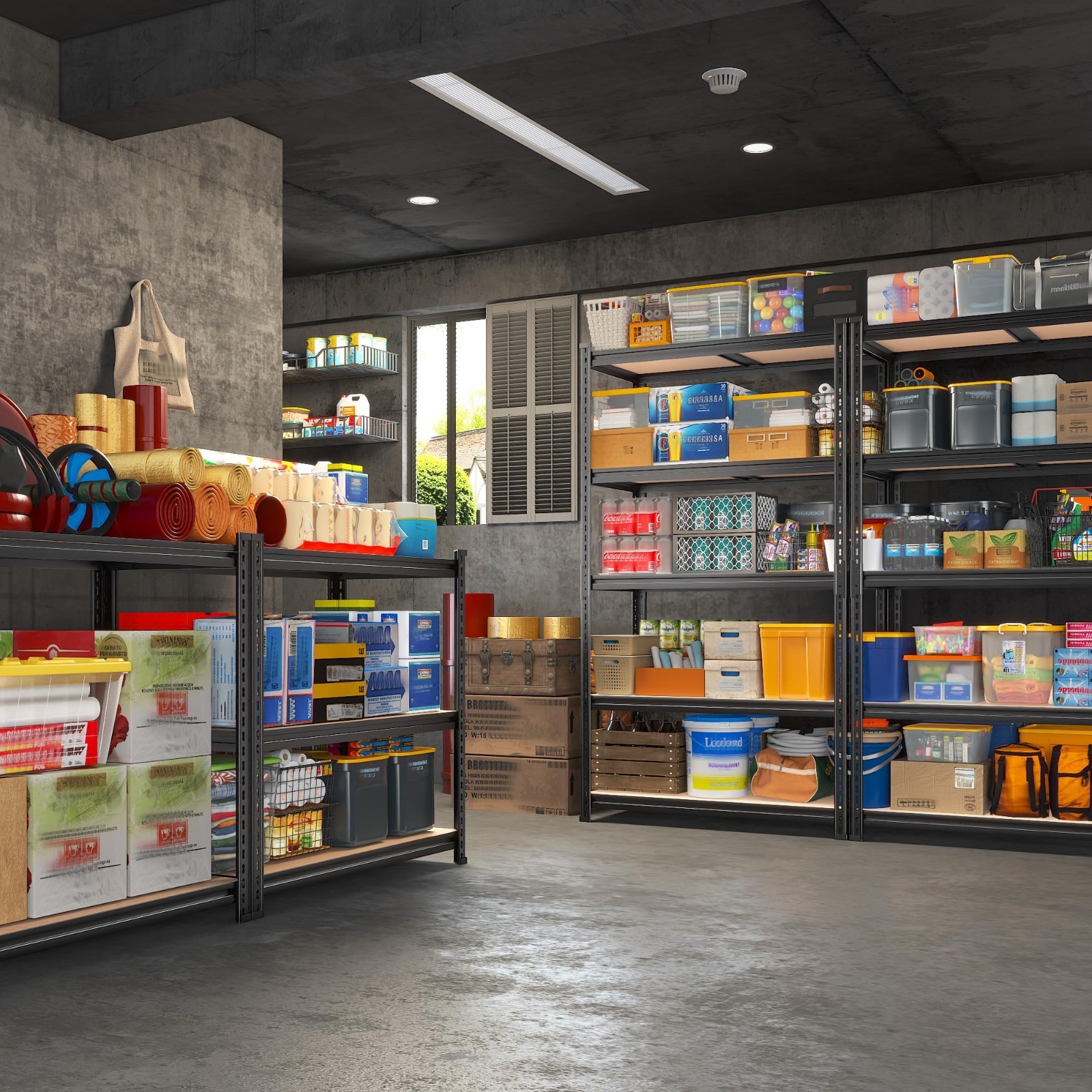 2400LBS Heavy Duty 5-Tier Adjustable Garage Shelving Unit | 36″x16″x72″ Storage