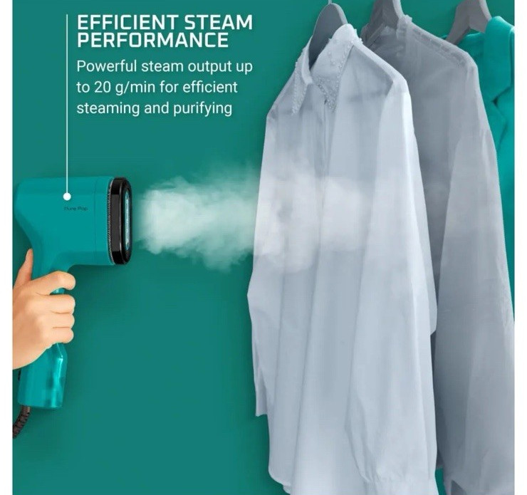 PurePop Handheld Clothes Steamer 1150 Watts 15 Sec Heat-Up New Open Box
