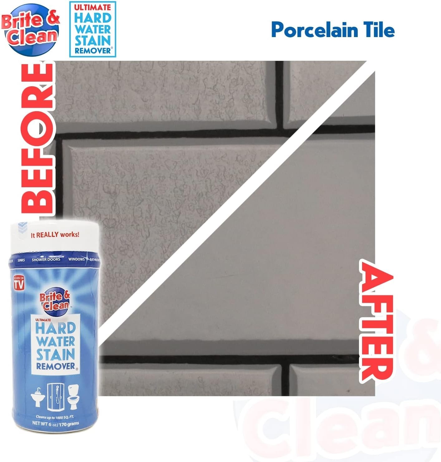 Bright & Clean Ultimate Hard Water Stain Remover for Glass, Shower Doors & Wi…