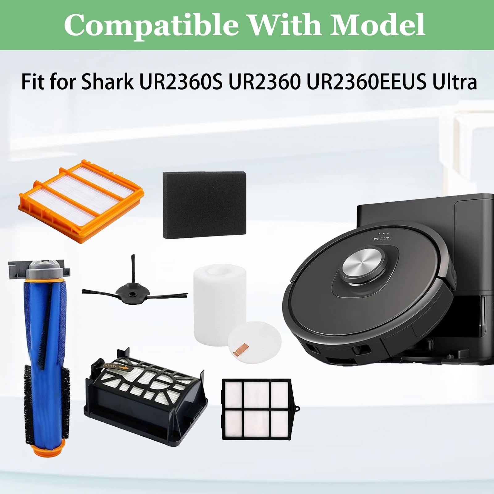 Replacement Parts for Shark UR2360S UR2360 UR2360EEUS Ultra Robot Vacuum