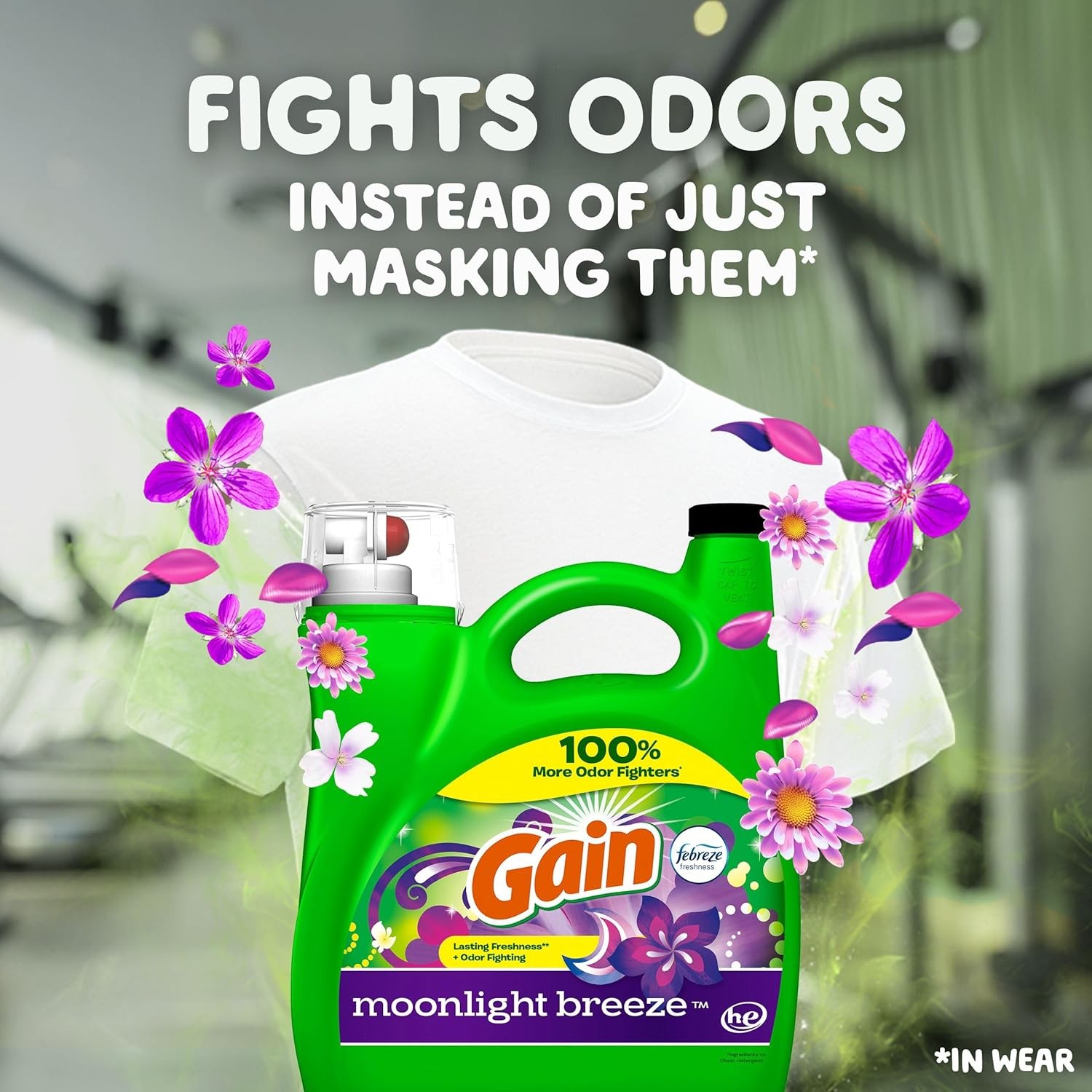Gain Liquid Laundry Detergent, Moonlight Breeze Scent, 194 Fl Oz, 134 Loads
