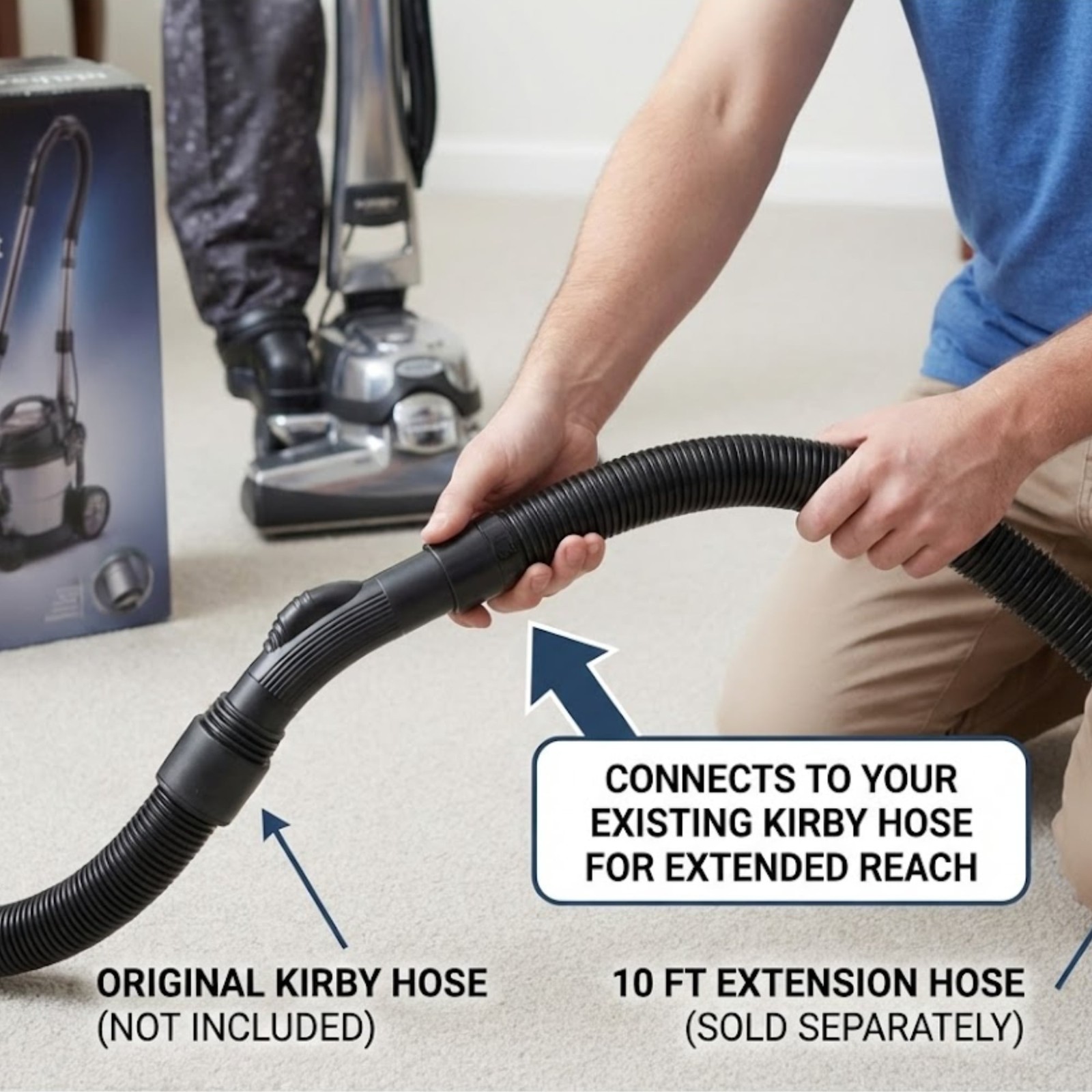 10 ft Vacuum Hose for Kirby Vacuum G3/G4/G5/G6 Ultimate G Diamond Sentria Avalir