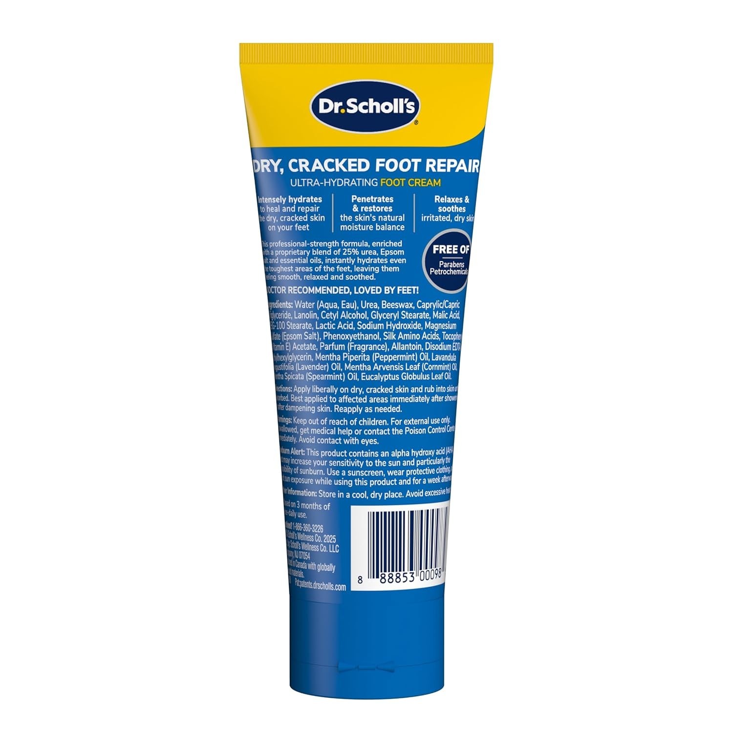 Dr. Scholl’s Dry, Cracked Foot Repair Ultra Hydrating Foot Cream, 3.5 oz