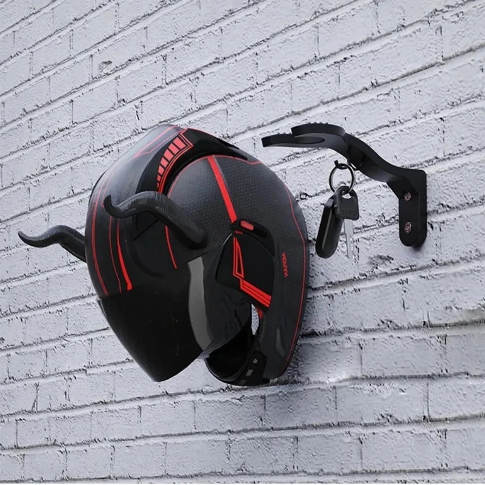 Motorcycle Helmet Rack Wall Mount Holder Hook Stand Helmet Holder Jacket Hanger