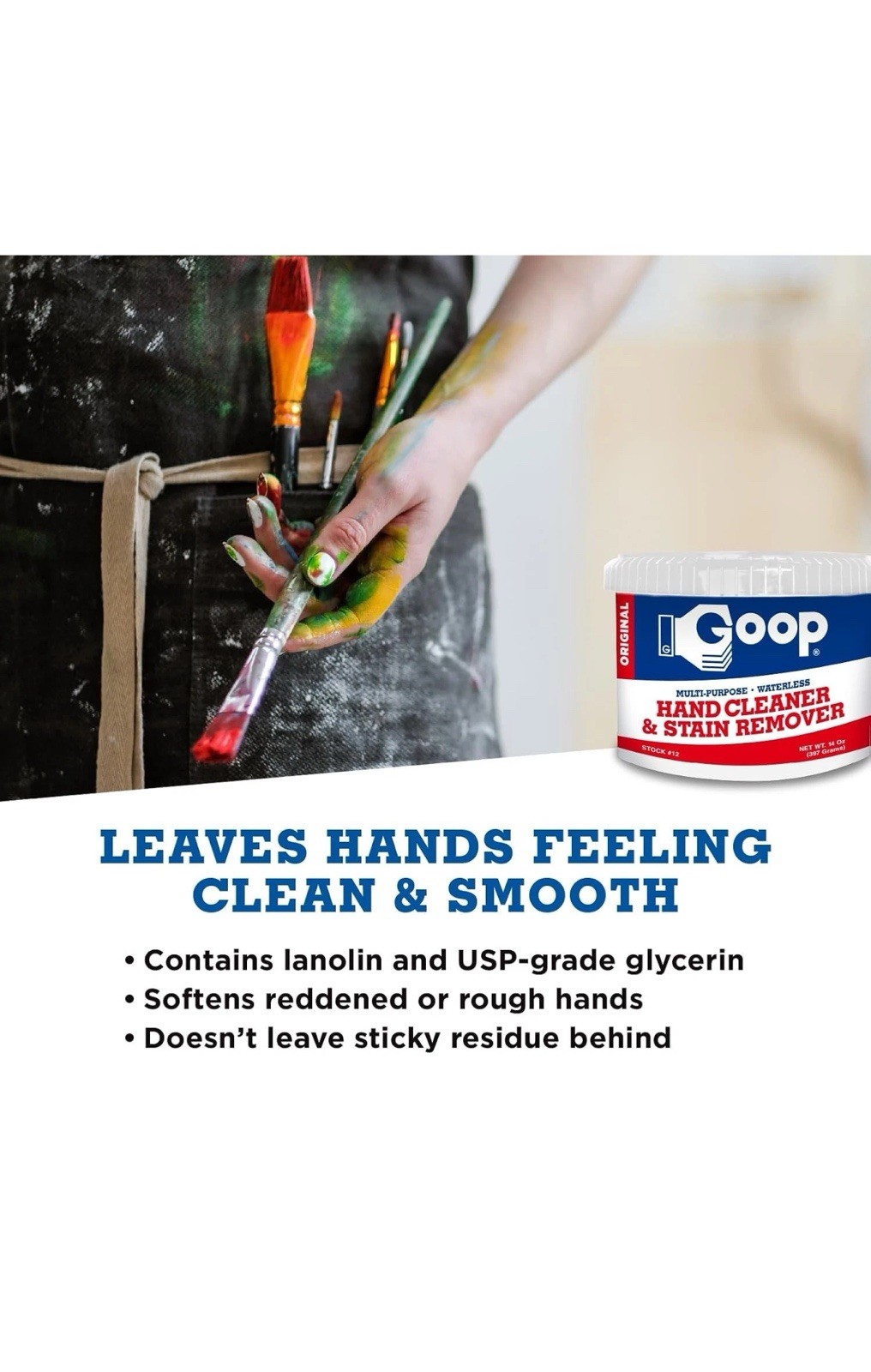 GOOP 14 Oz Biodegradable Hand Cleaner 12-Pack – Non-Toxic, Lanolin, Spot-Out