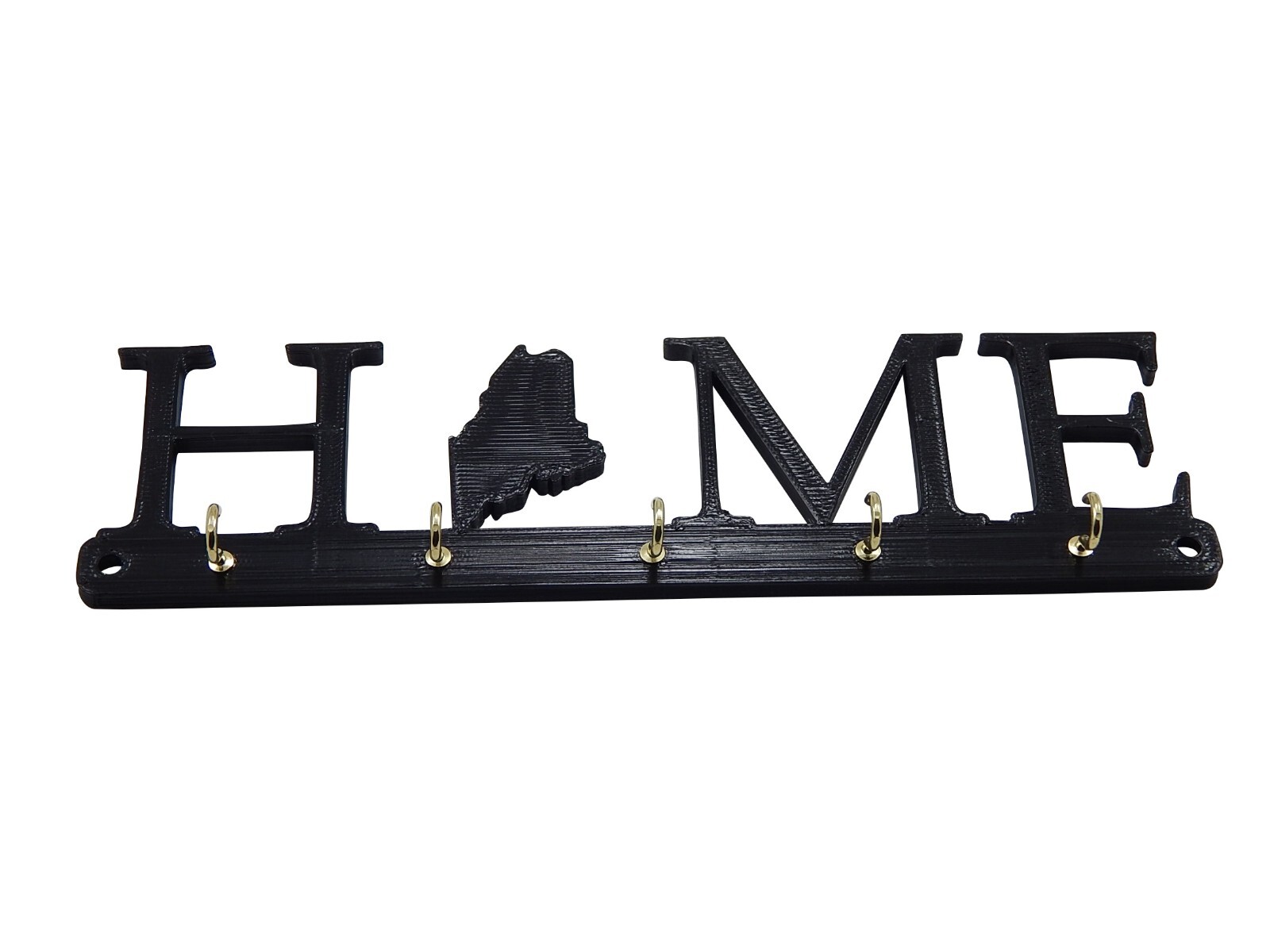 Maine Home State Shape Key Holder Hanger Rack Hooks Housewarming Wall Gift