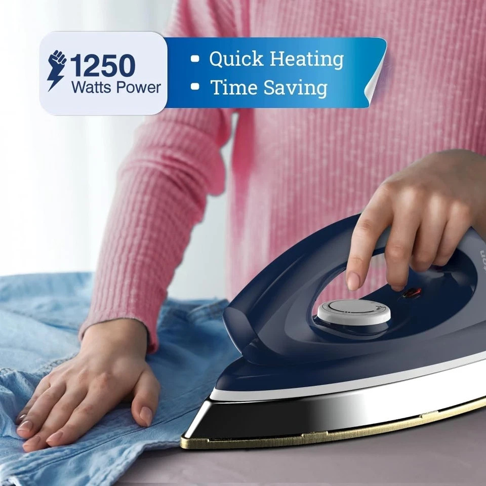 Crompton Rhino Plus 1250 Watt Blue Heavy weight Dry Iron Blue 220V