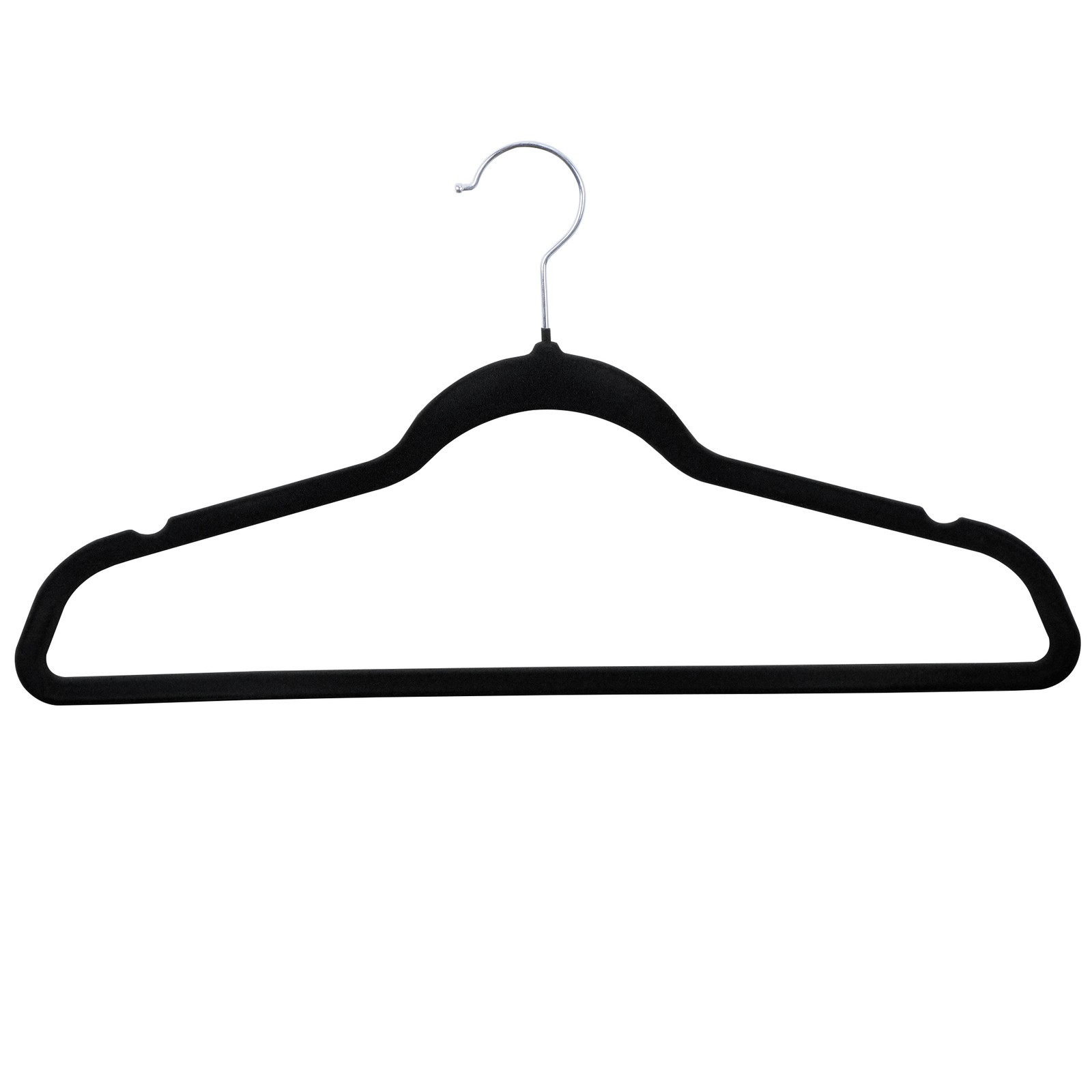 100 Pack Velvet Hangers Flocked Non-Slip Clothes Hangers 360° Swivel Hook Black