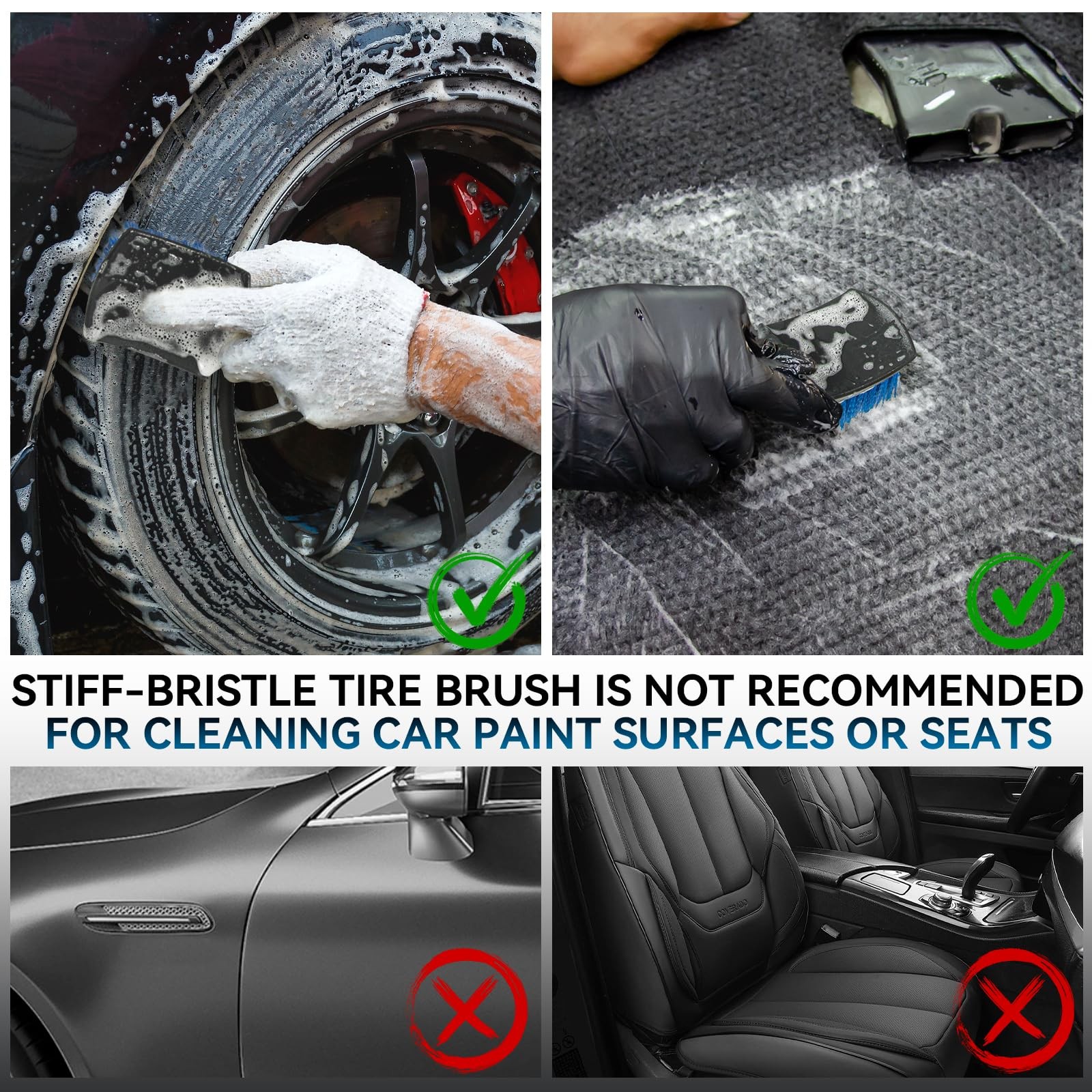 Eomarce Tire Brushes for Cleaning Tires, Car Wheel Brushes for Cleaning Wheel…