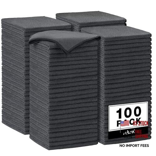 Microfiber Cleaning ClothPK, Microfiber Towels for 11.5in.x11.5in. 100 Grey