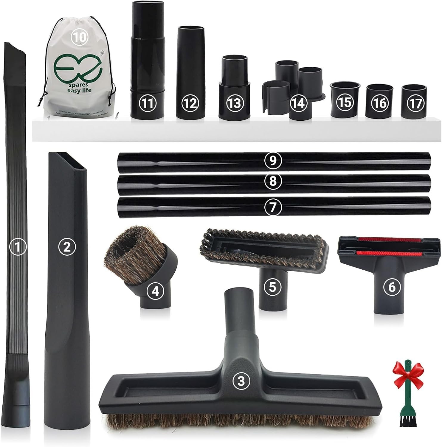 Universal Vacuum Attachment Brush Shop Vac Accessories All in Kit Brush Tool