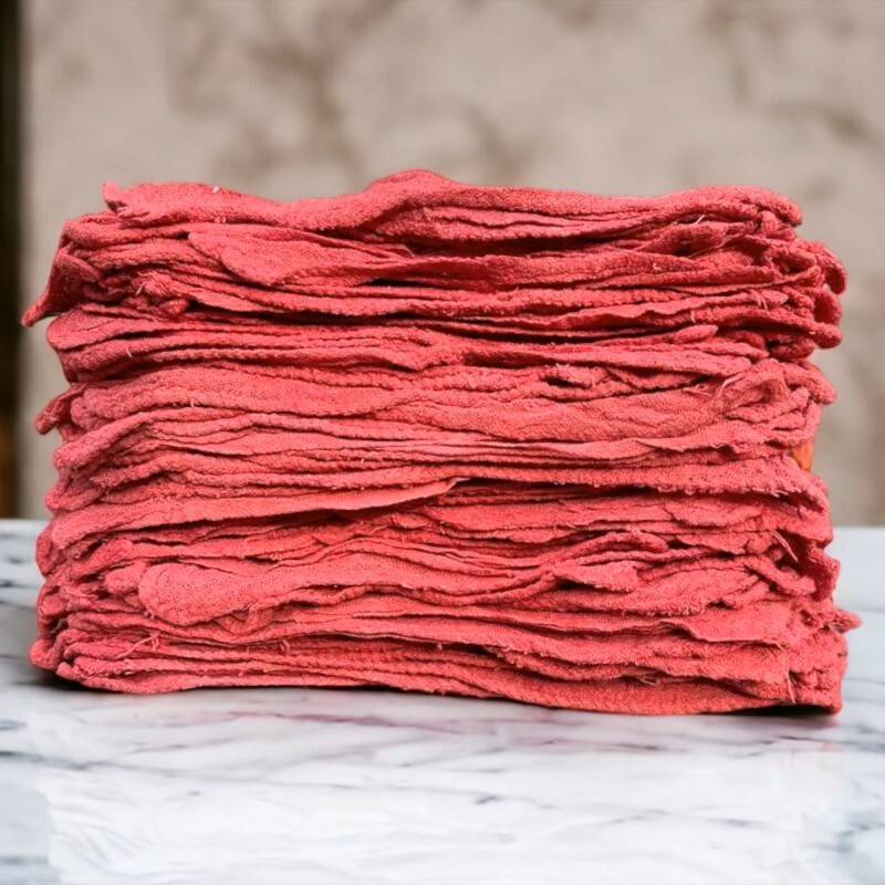 500 Pcs Red Shop Towels Jumbo 15×15 Cleaning Rags, A-Grade & Free Shipping