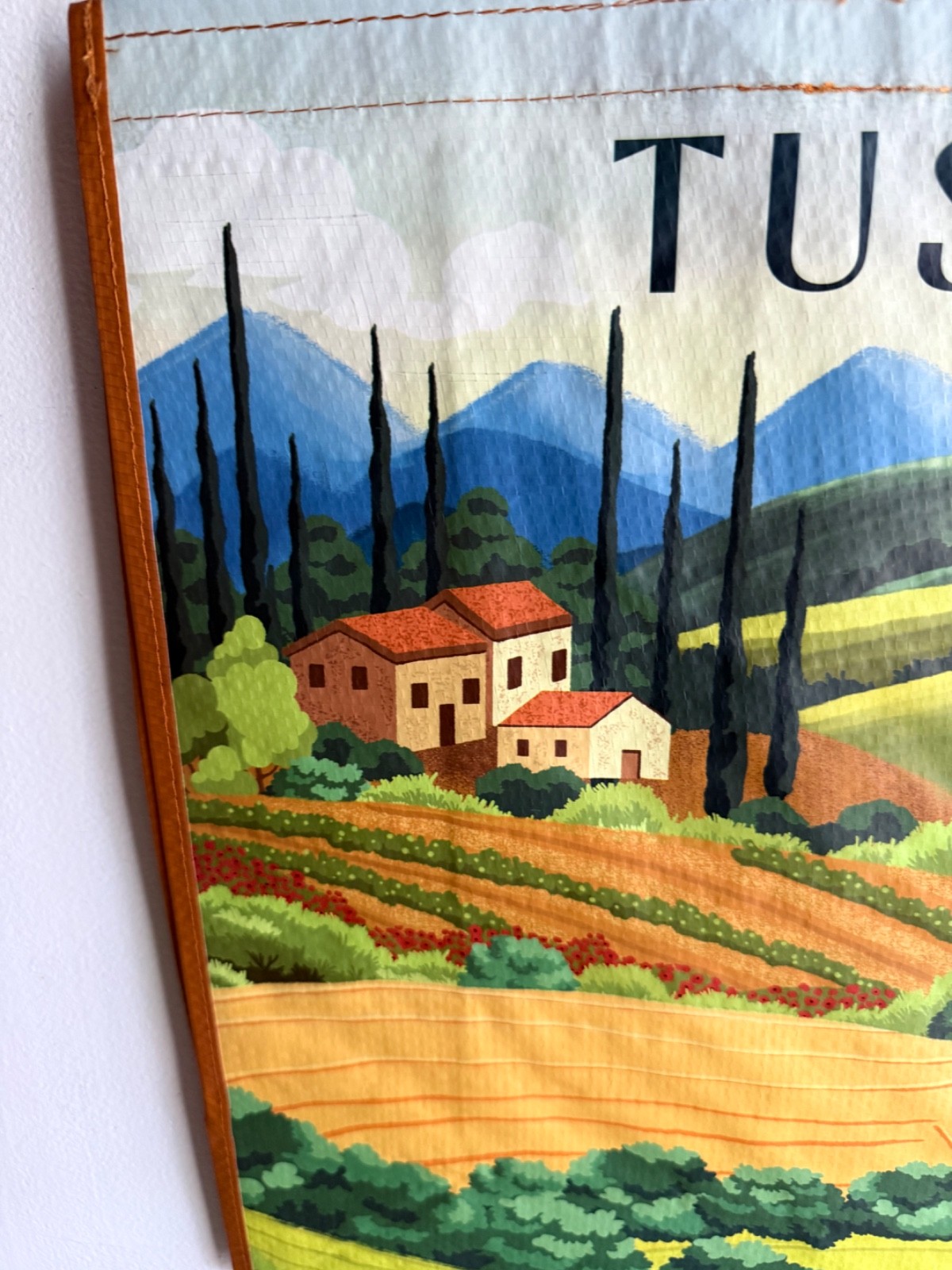 HOMEGOODS REUSABLE LARGE SHOPPING BAG 20″ X 18″ NEW TUSCANY ITALY COUNTRYSIDE