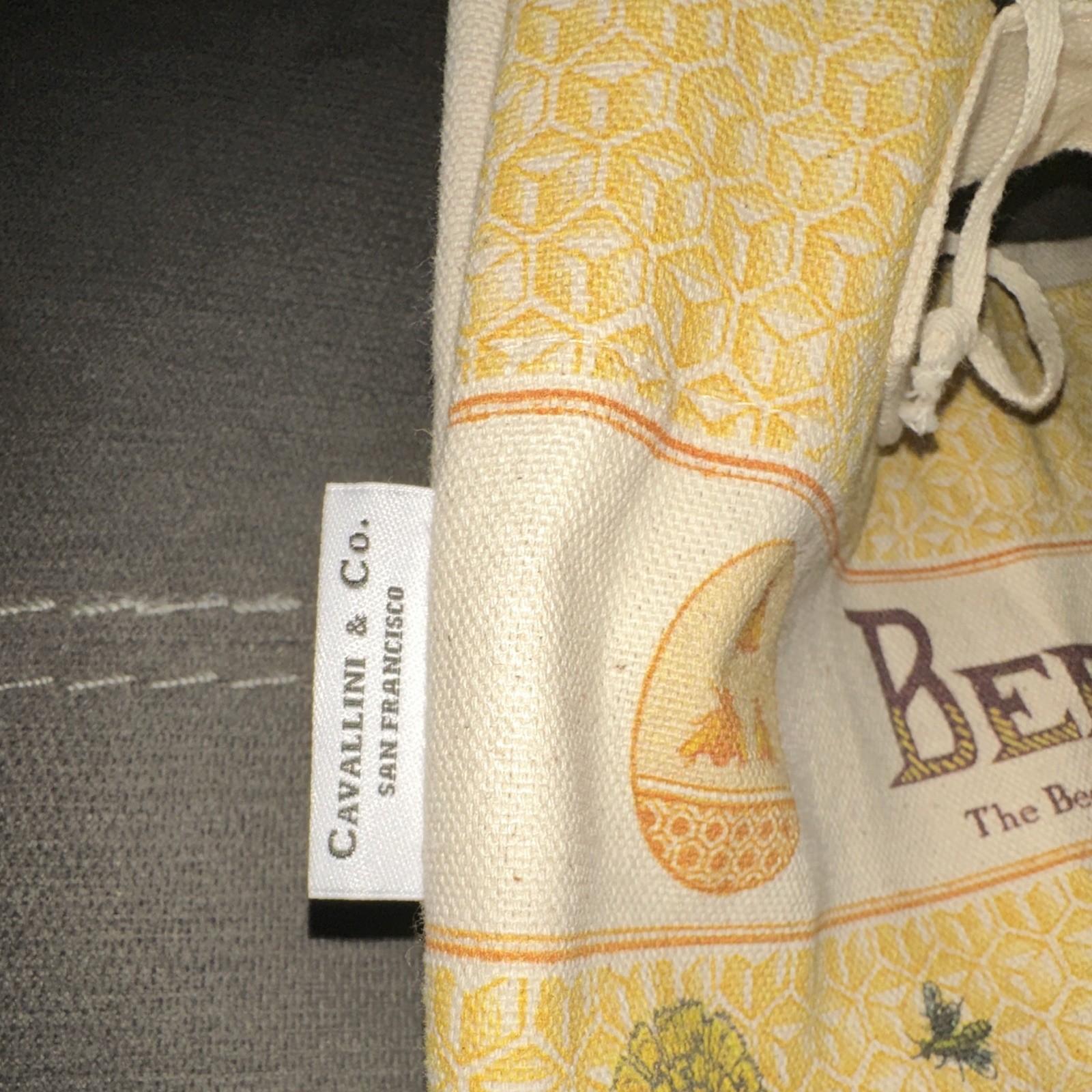 Cavallini & Co. Bees & Honey Floral Canvas Tote Bag and Bee Soap Pillow