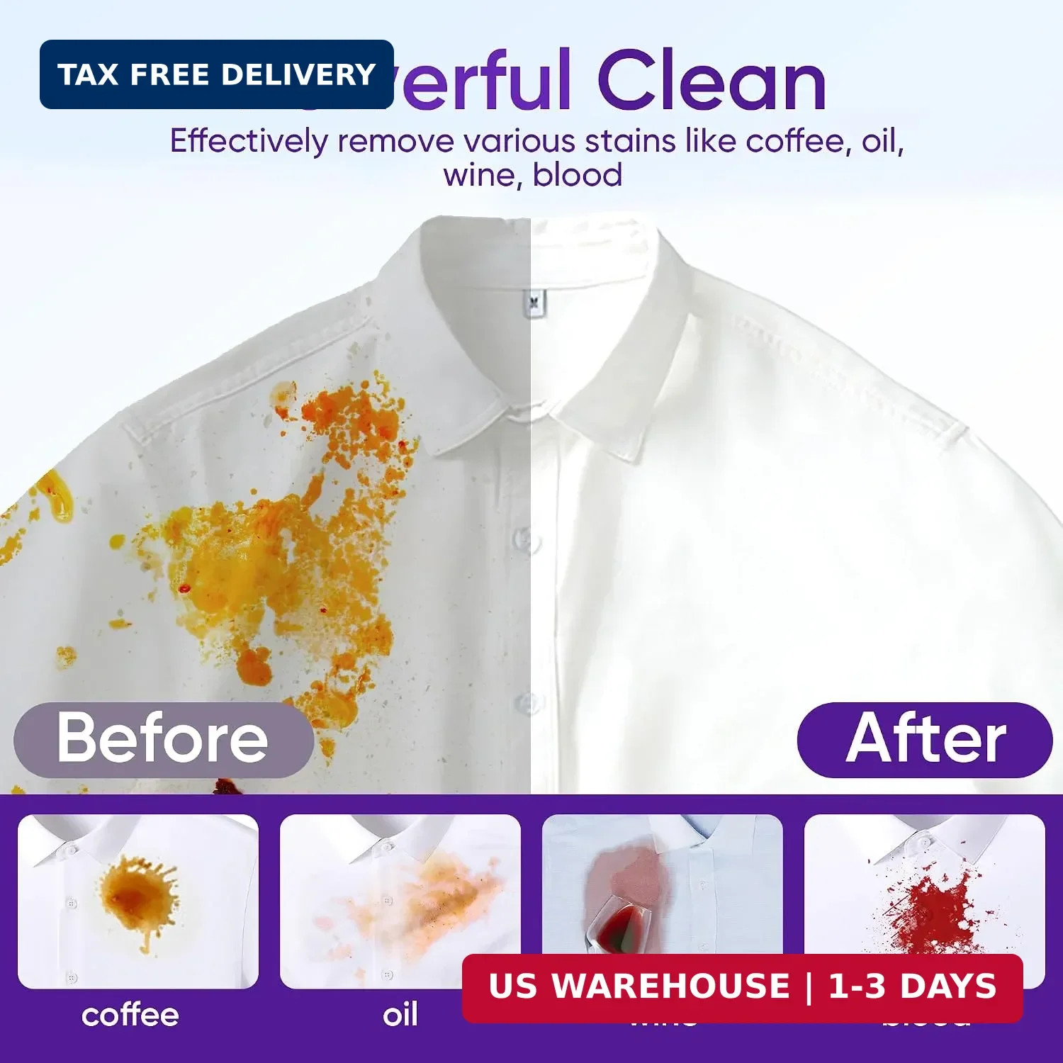 Lavender Laundry Detergent Sheets Travel Eco-friendly 300 Loads Fisroa Clothes W