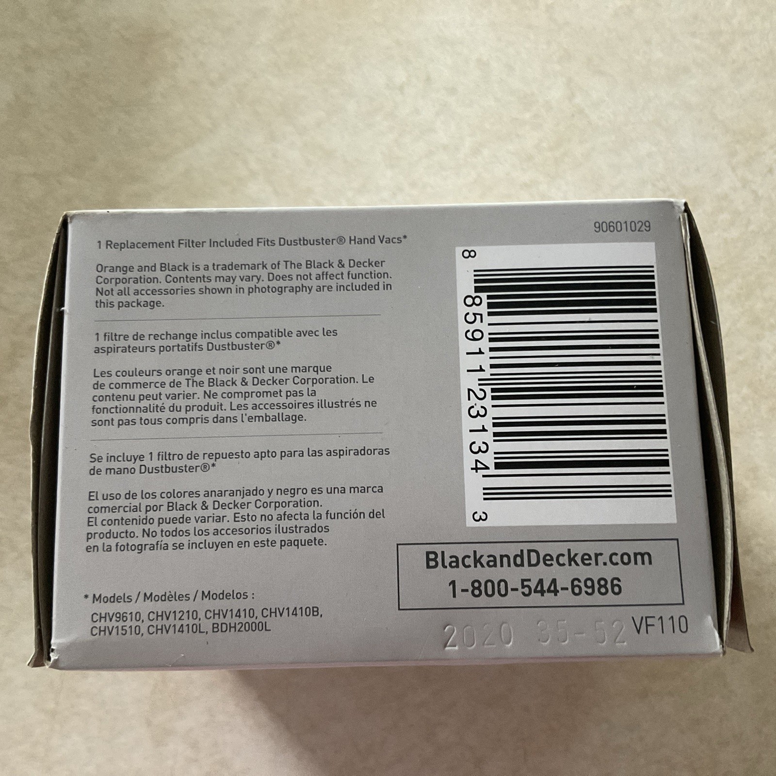 BLACK+DECKER Dustbuster Replacement Filter VF110