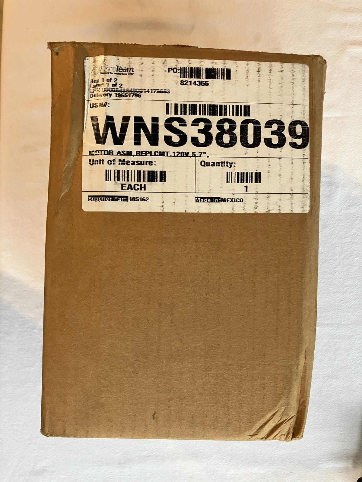 Genuine ProTeam 105162 Backpack Replacement Motor Assembly 120v,119347-07 300821