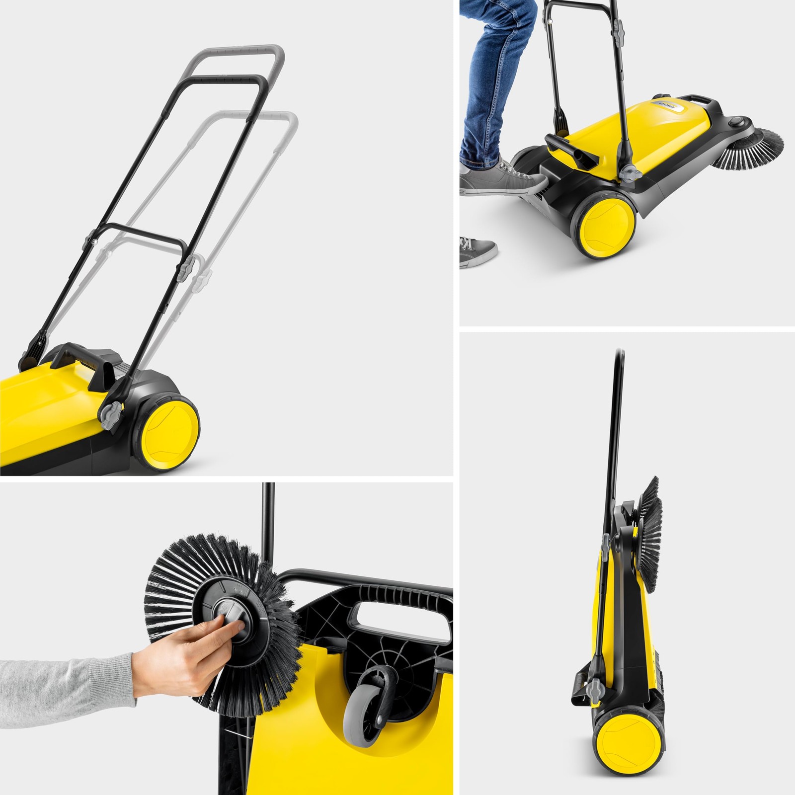 Kärcher Walk Behind Outdoor Push Sweeper S 4 Twin for Workshops, Warehouses o…