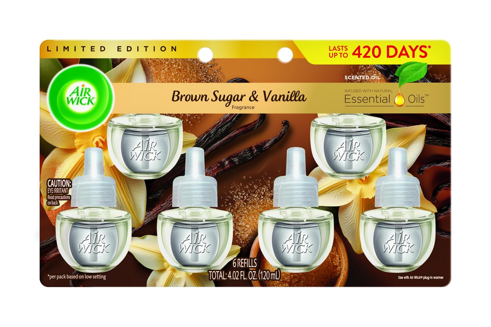 Air Wick Plug in Scented Oil Refills, 6 Count, 0.67 Fl Oz (Pack of 6), Clear