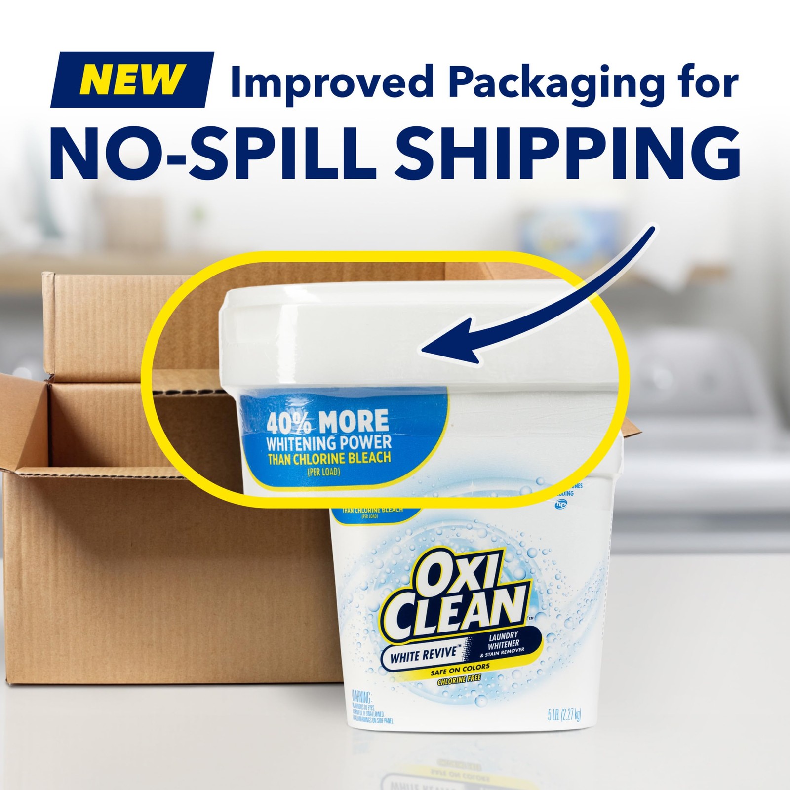 OxiClean White Revive Laundry Whitener and 5 Pound (Pack of 1), No color