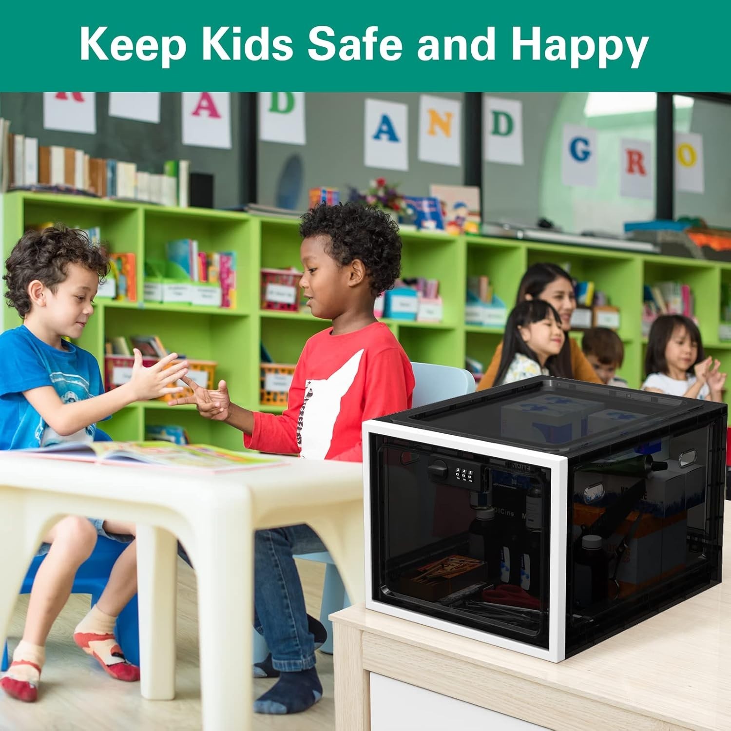 Large Black Lock Box for Medication, Snacks & Personal Items – Maximum Safety