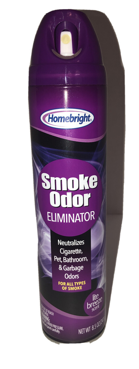 1 ea HomeBright Aerosol Air Freshener,Smoke Odor Eliminator-8.5 oz Lite Breeze
