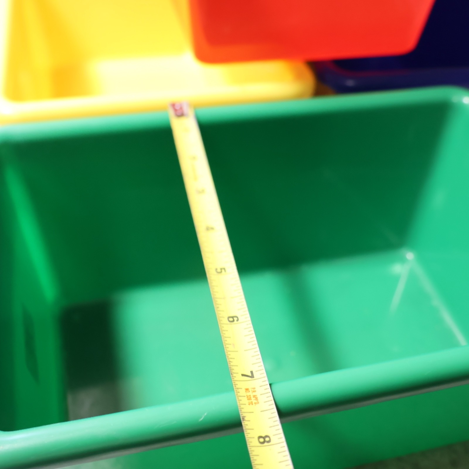 KID KRAFT Plastic Cubby Bin, Kids’ Craft and Supply Storage, 4-Pack