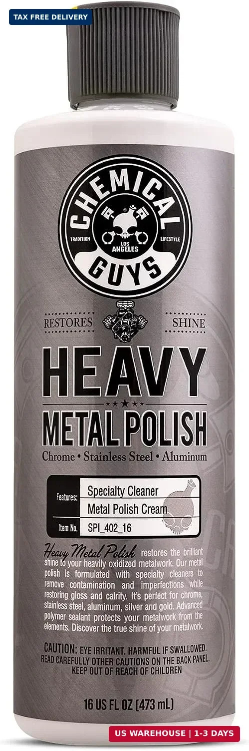 Heavy Metal Polish for Chrome, Aluminum & Stainless, 16 oz