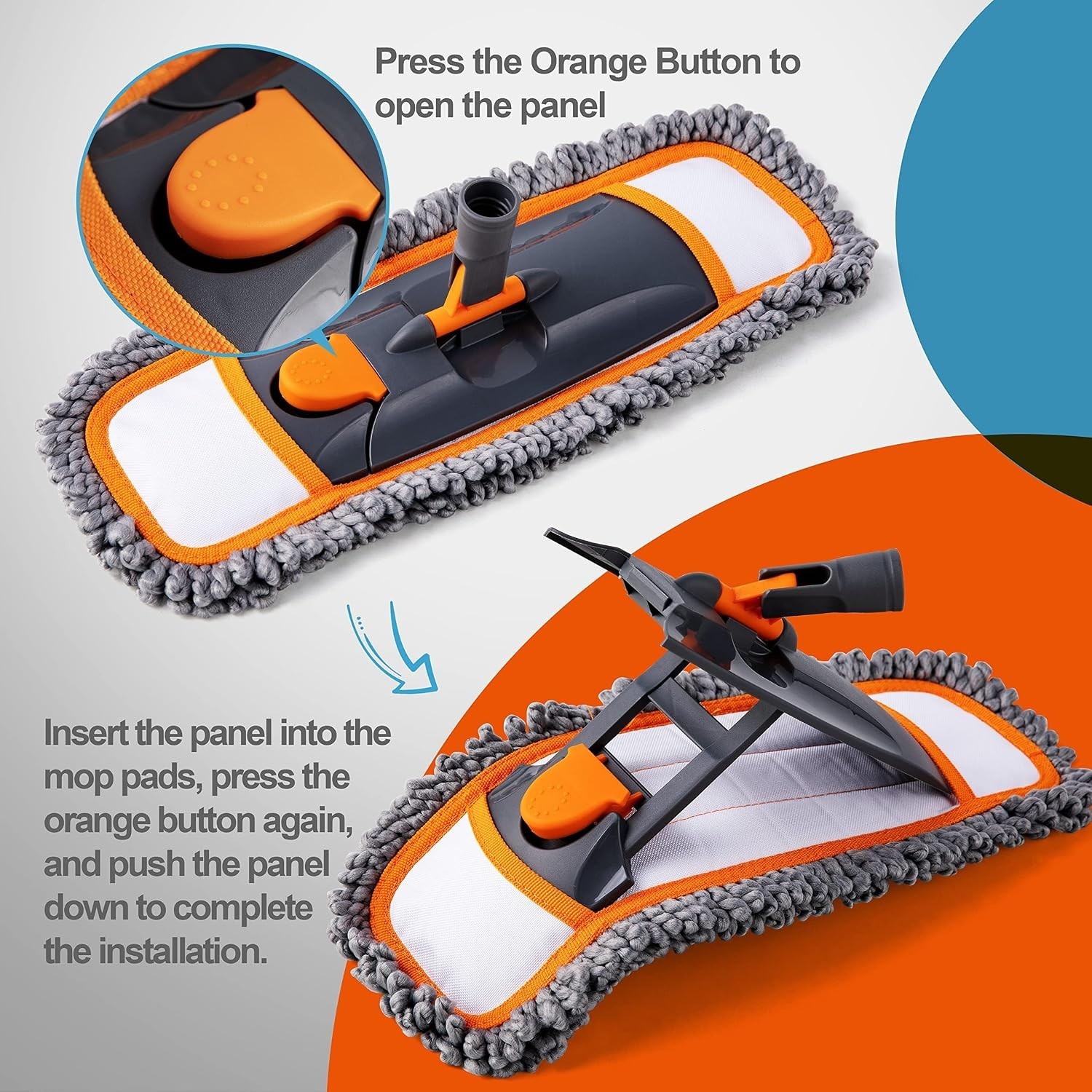 Lightweight Extendable Dust Mop for Hardwood, Tile & Marble Floors – 3 Pads