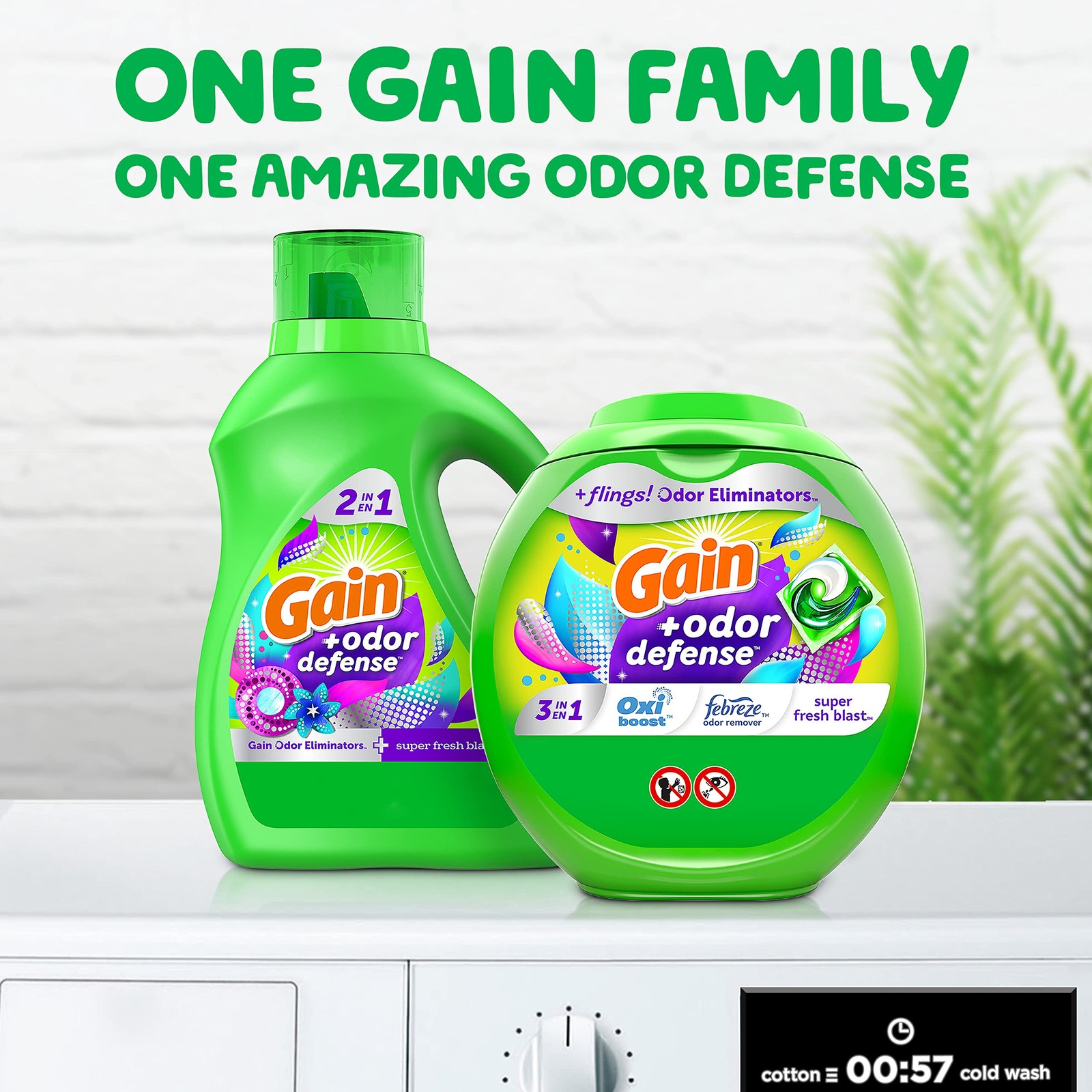 Gain Flings Laundry Detergent Pacs with Odor Defense, 76 76 Count (Pack of 1)