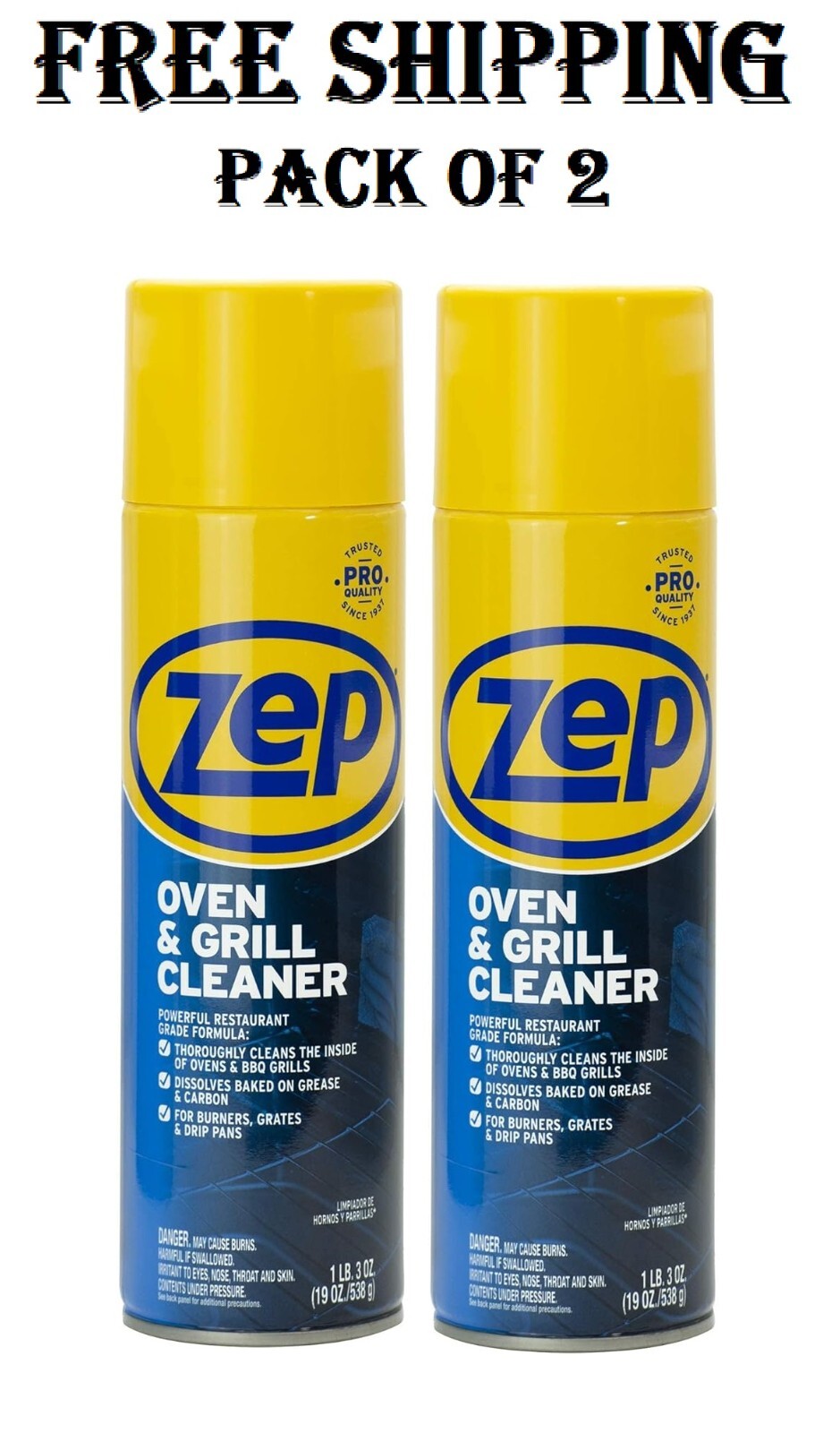 Zep Heavy-Duty Oven and Grill Cleaner ZUOVGR19 (2-Pack
