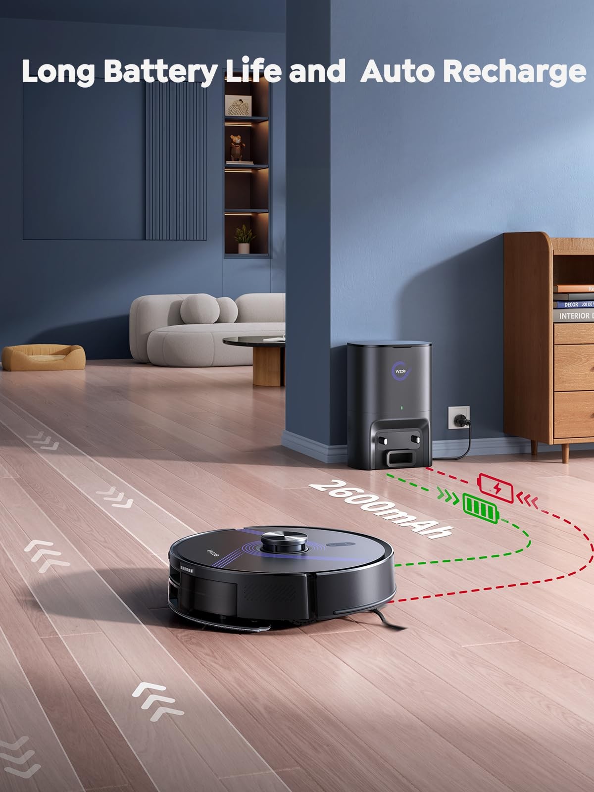 Vyzzle Robot Vacuum and Mop, 8000Pa Self Emptying Robot Vacuum with LiDAR Nav…