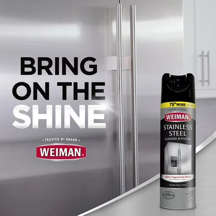 Weiman Stainless Steel Kitchen and Home Appliance Cleaner & Polish,17 Oz, 3 pack