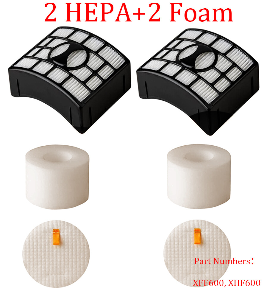 2HEPA+2Foam&Felt Filter For Shark Brushroll Lift-Away Upright Vacuum UV700 NV601