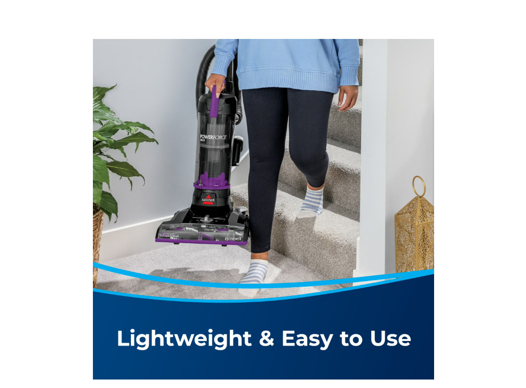 BISSELL PowerForce Helix, Bagless, Upright Vacuum, Pet Friendly, Purple & Black