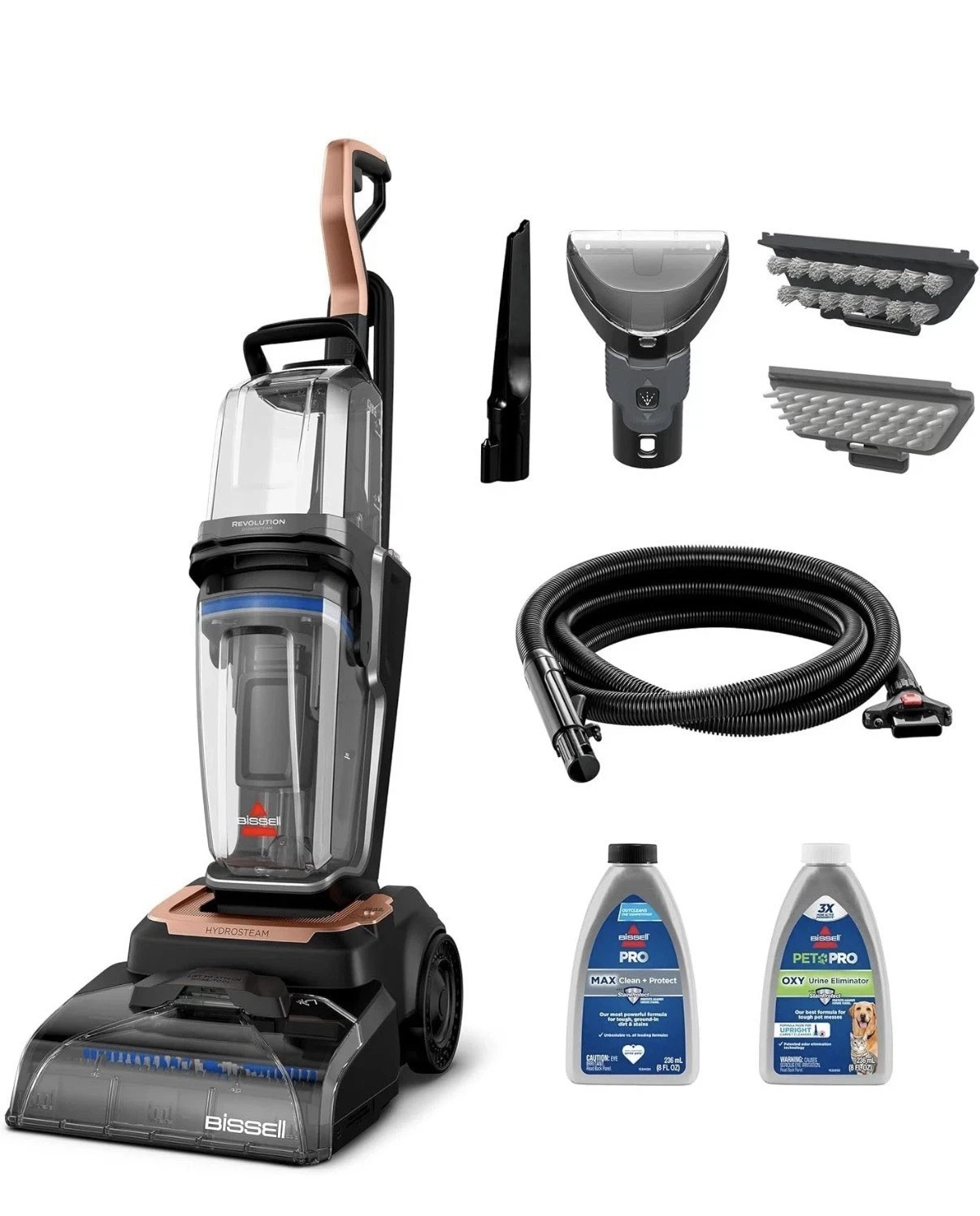 NEW BISSELL Revolution HYDROSTEAM PET Carpet Cleaner + ACCESSORIES