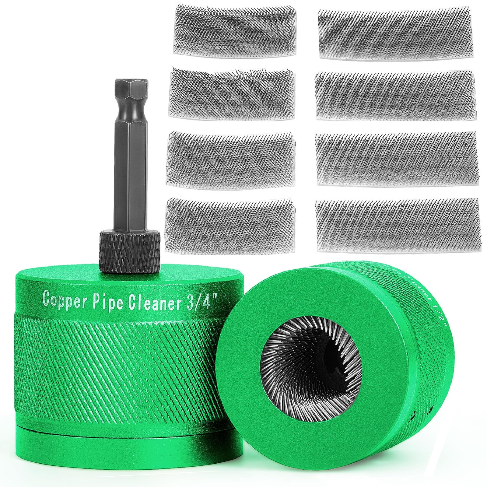 1/2 Inch & 3/4 Inch Metal Copper Pipe Cleaner Brush for Plumbers Cleaning Rusts