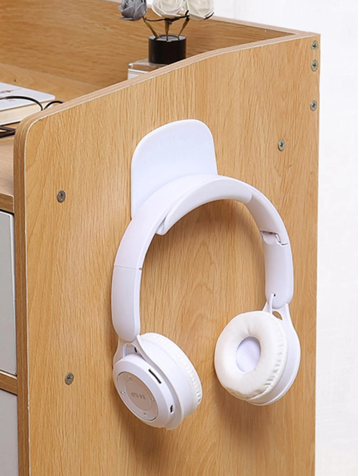 1 pc Wall-Mounted Headphone Hook No-Drill Adhesive Bracket for Earphones