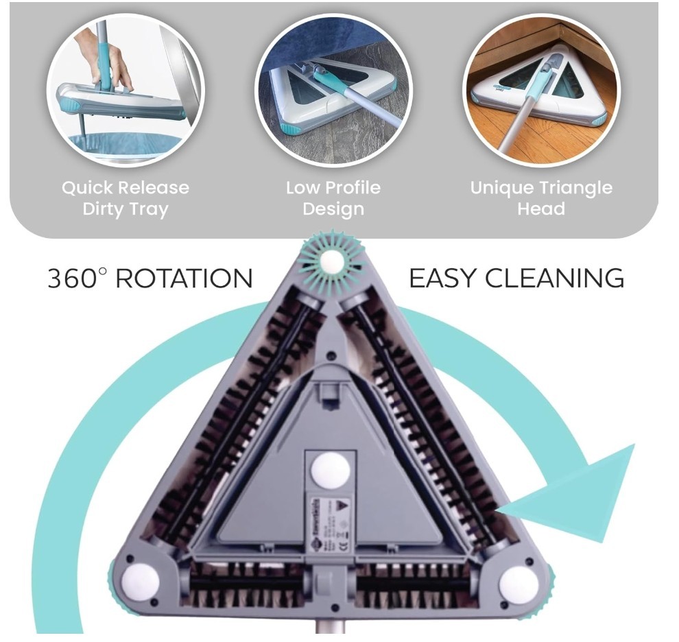Zippi Sweeper Max- Powerful and Lightweight Sweeper, Perfect for Carpet Hardwood
