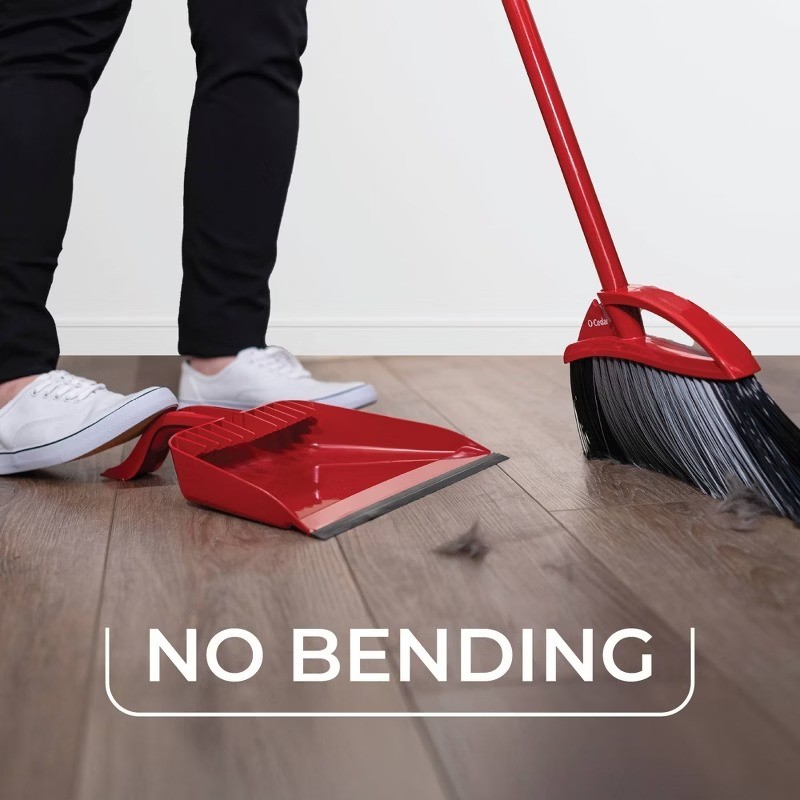 PowerCorner Pet Pro Assembled Broom with Step-On Dustpan