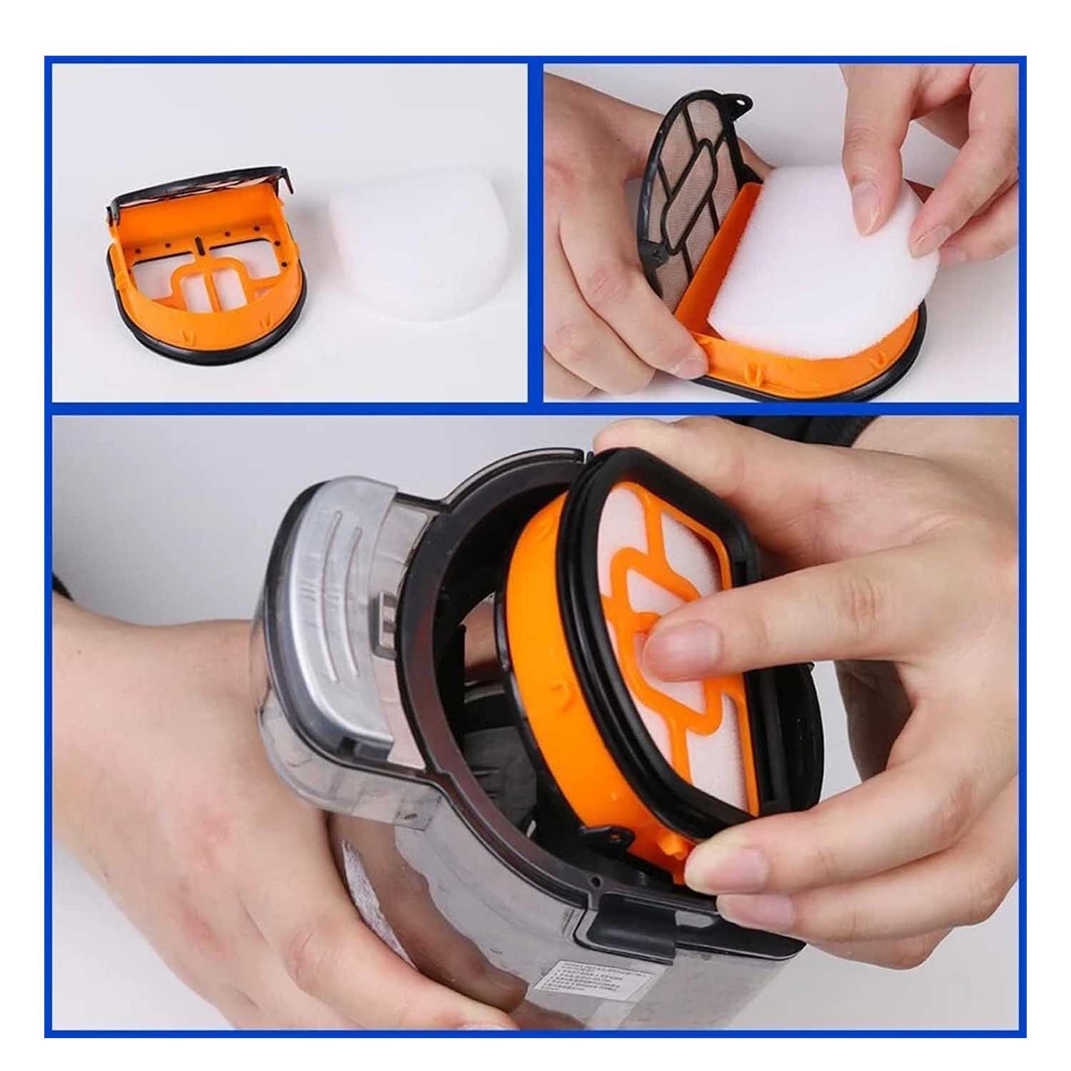 HydroVac Replacement Brush Roller Filter kit for Shark WD201 WD100 WD200 WD101